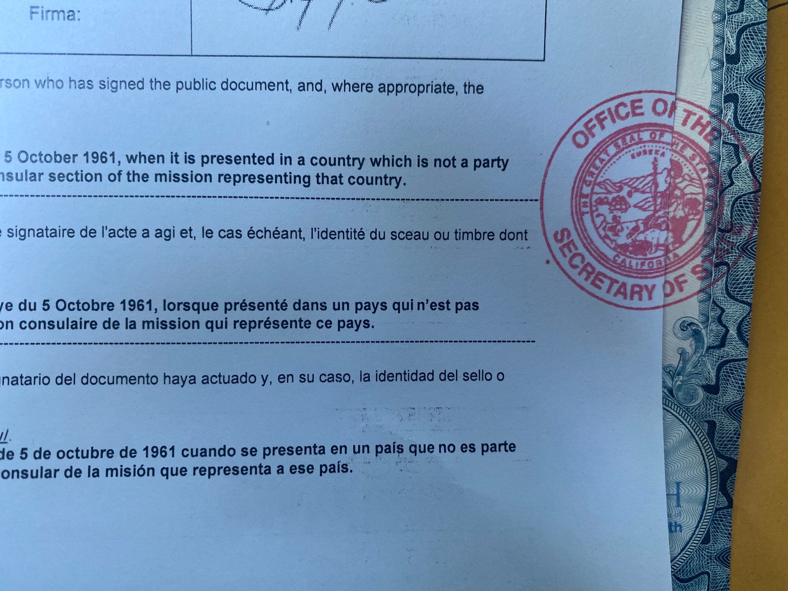California Secretary of State Apostille Certificate — A Great Notary LLC Sacramento